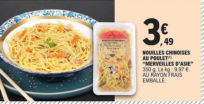 Nouilles Chinoises Au Poulet "merveilles D'asie"