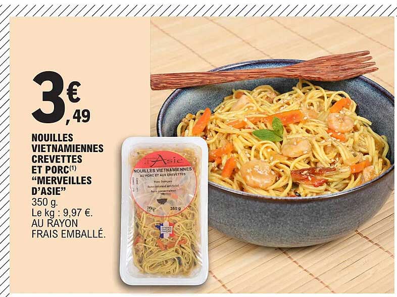 nouilles vietnamiennes crevettes et porc "merveilles d'asie"