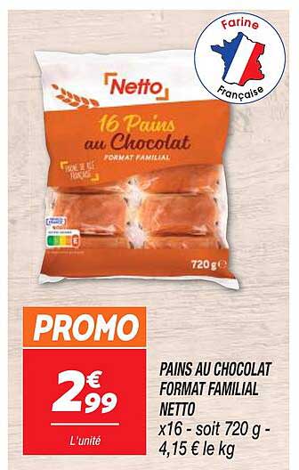 pains au chocolat format familial netto