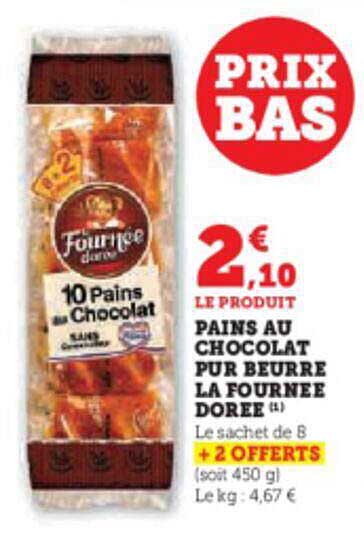 pains au chocolat pur beurre la  fournée dorée