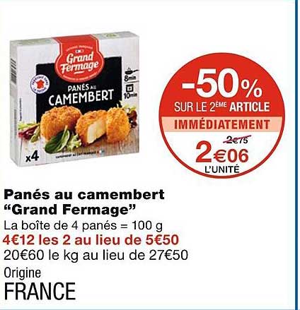 Panés Au Camembert "grand Fermage"
