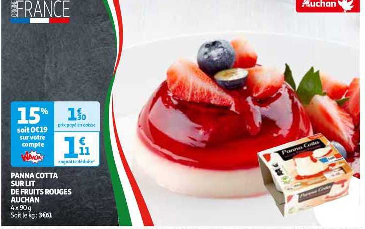 panna cotta sur lit de fruits rouges