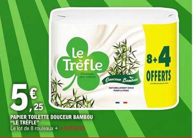 Papier Toilette Douceur Bambou "le Trèfle"