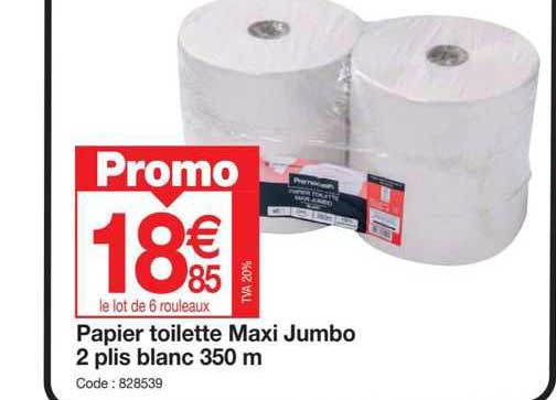 papier toilette maxi jumbo 2 plis blanc 350 m