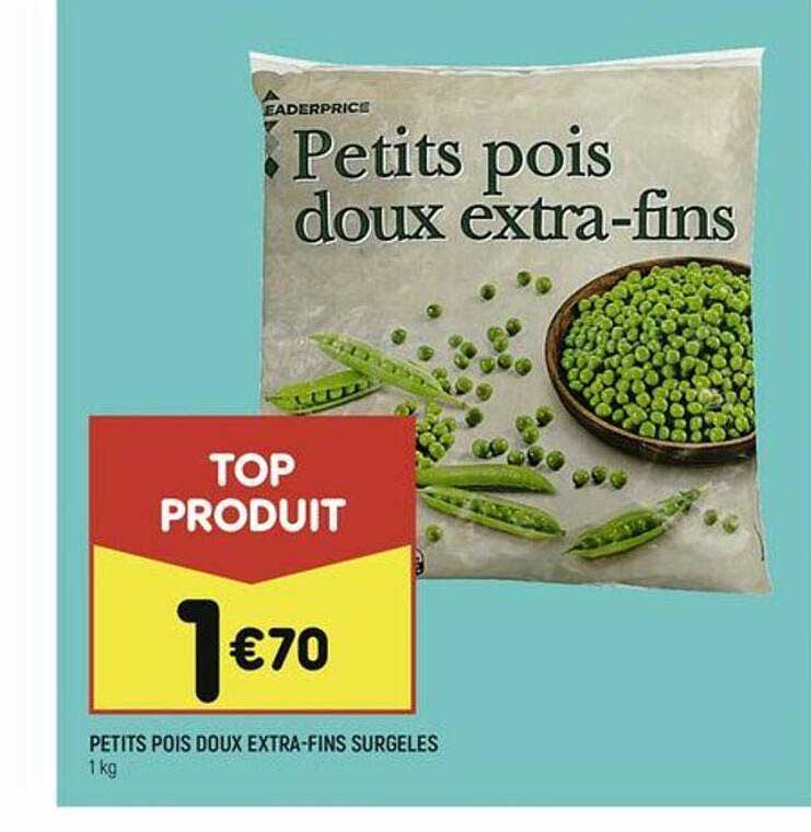 petits pois doux extra-fins surgelés