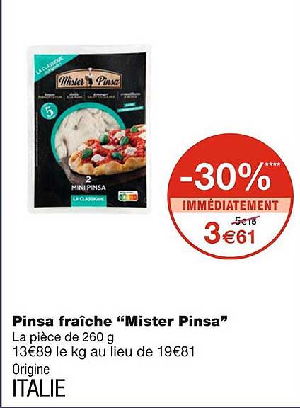pinsa fraîche "mister pinsa"