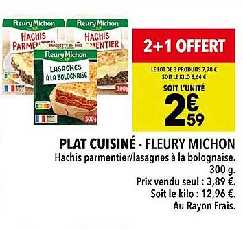 plat cuisiné - fleury michon