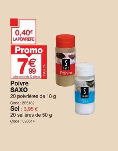Poivre Saxo, Sel