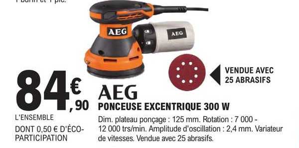 ponceuse excentrique 300 w aeg
