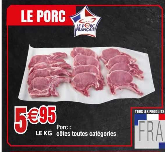 porc : côtes toutes catégories