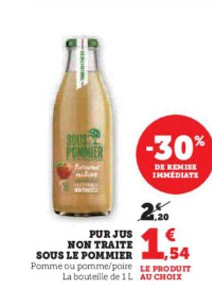 pur jus non traité sous le pommier