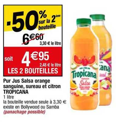 pur jus salsa orange sanguine, sureau et citrono tropicana