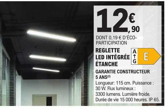 réglette led intégrée étanche