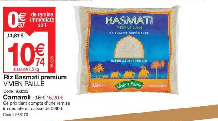 riz basmati premium vivien paille