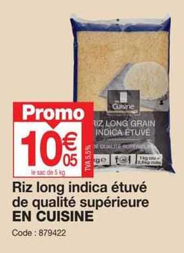 riz long indica étuvé de qualité supérieure en cuisine