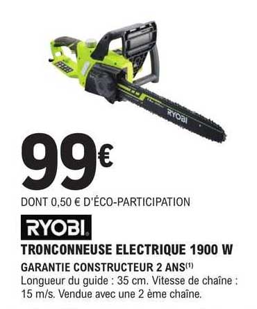 ryobi tronçonneuse électrique 1900w