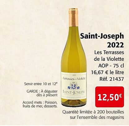 Saint-joseph 2022 Les Terrasses De La Violette Aop