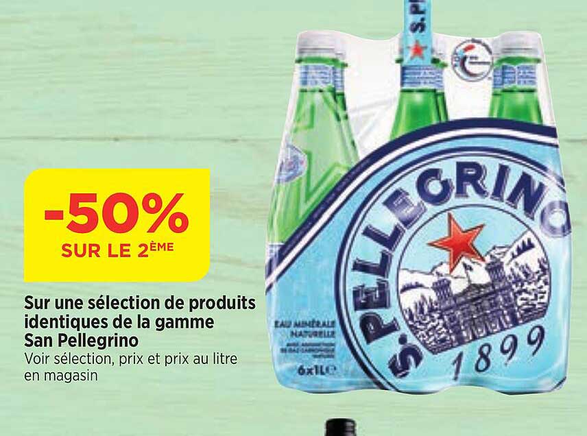 san pellegrino -50% sur le 2ème