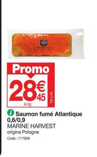 saumon fumé atlantique 0,6/0,9 marine harvest