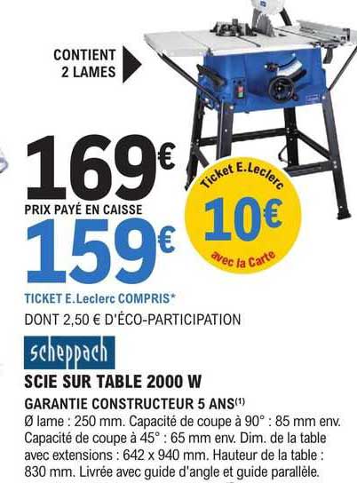 scheppach scie sur table 2000w