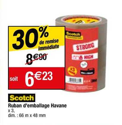scotch ruban d'emballage havane