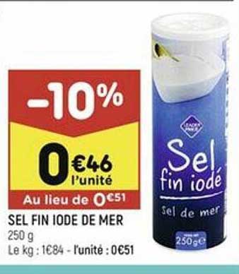 sel fin iodé de mer