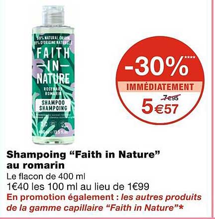 Shampoing "faith In Nature" Au Romarin