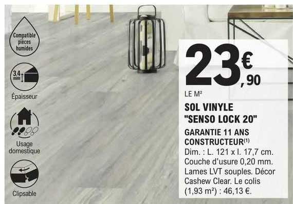 sol vinyle senso lock 20