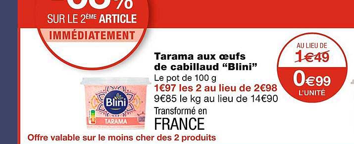 tamara aux œufs de cabillaud "blini"