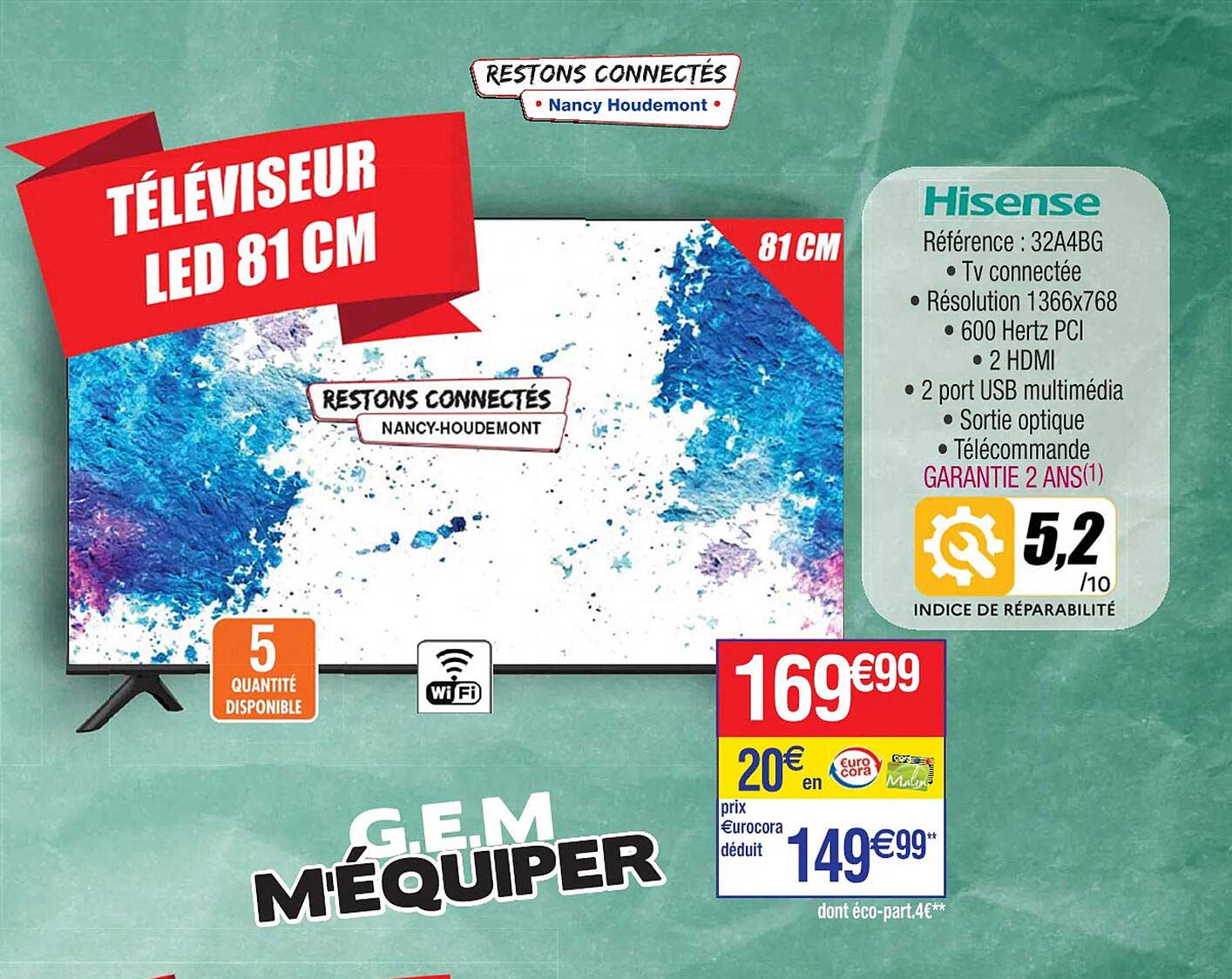 Téléviseur Led 81 Cm Hisense