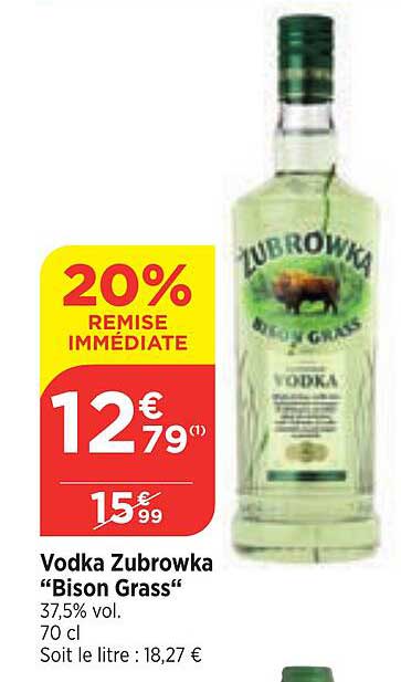 vodka zubrowka bison grass