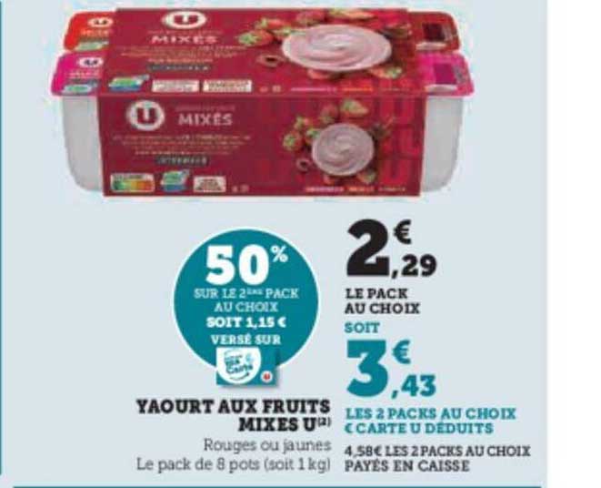 Yaourt Aux Fruits Mixés U
