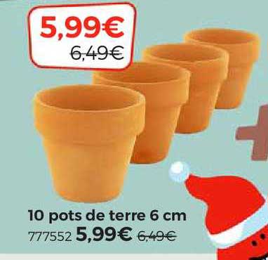 10 pots de terre 6 cm
