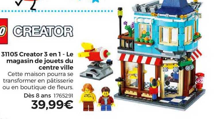 31105 creator 3 en 1 le magasin de jouets du centre ville