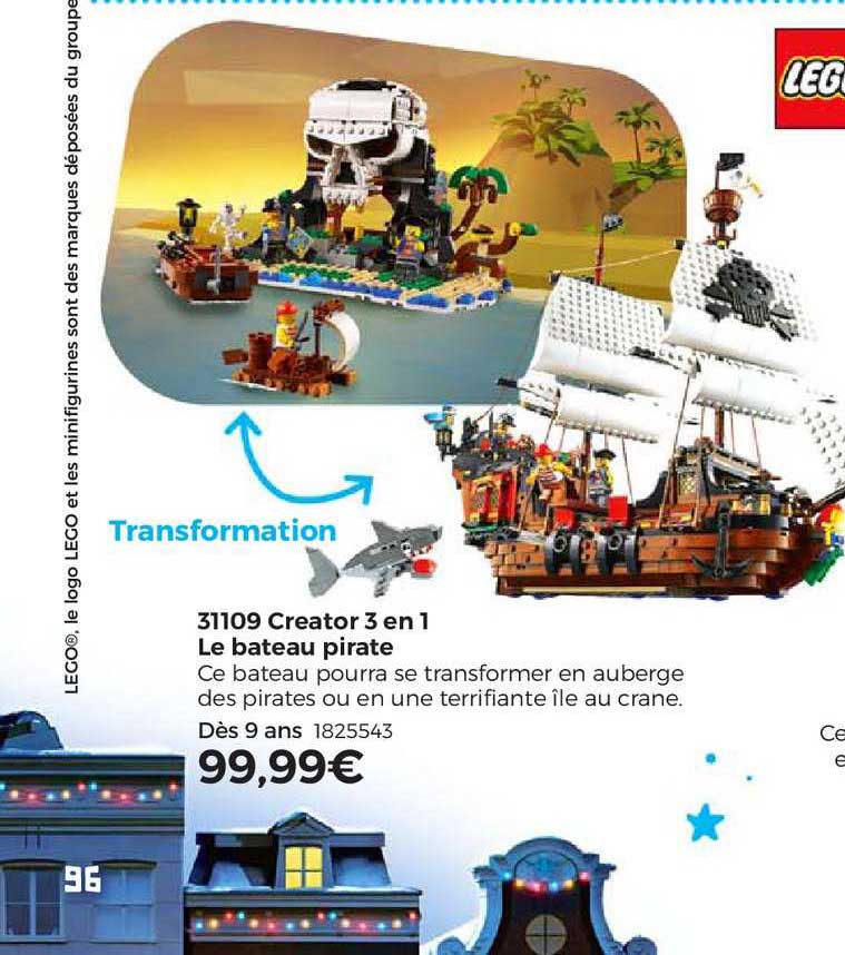 31109 creator 3 en 1 le bateau pirate