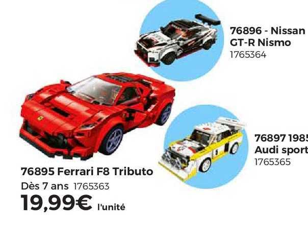 76895 ferrari f8 tributo, 76896 nissan gt-r nismo, 76897 audi sport