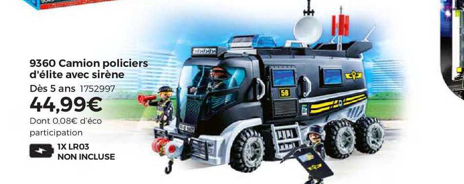 9360 camion policiers d'élite avec sirène