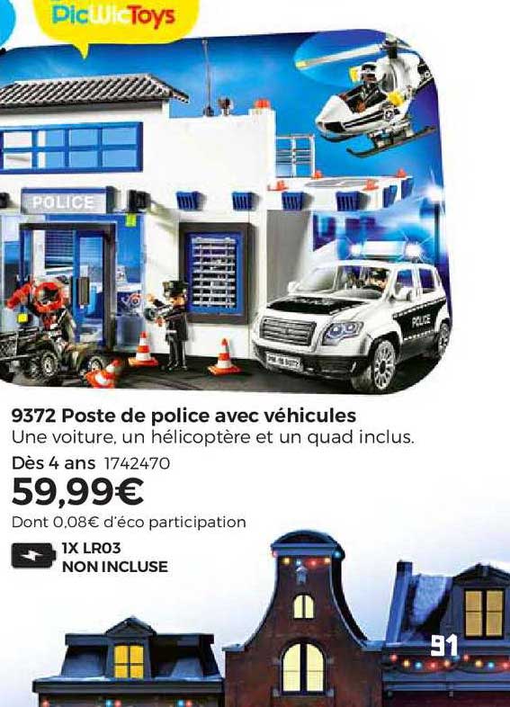 9372 poste de police avec véhicules