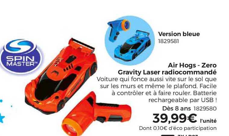 air hogs zero gravity laser radiocommandé spin master