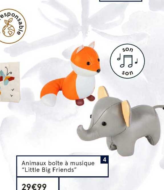 animaux boîte à musique little big friends