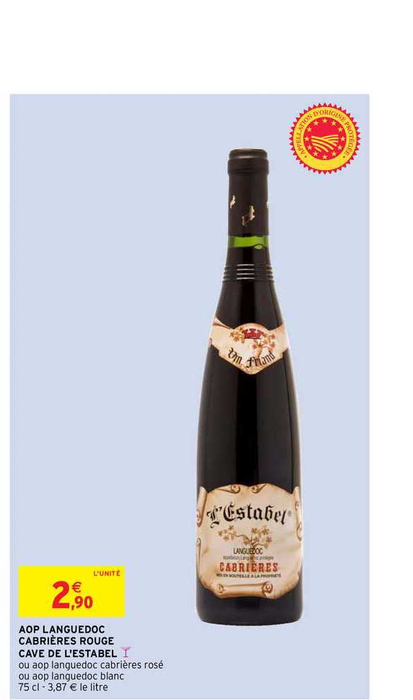 aop languedoc cabrières rouge cave de l'estabel