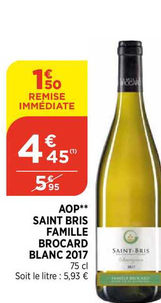 aop saint bris famille brocard blanc 2017