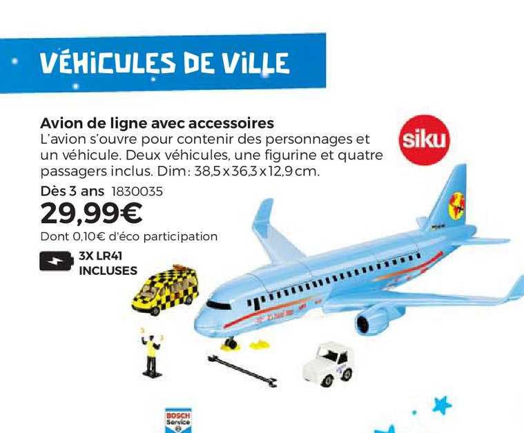 avion de ligne avec accessoires siku