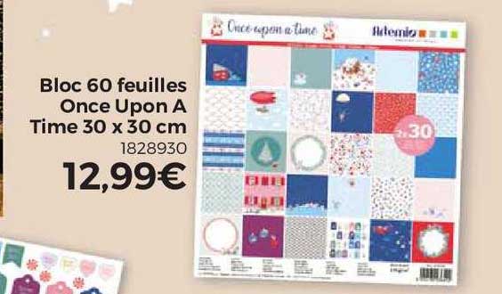 bloc 60 feuilles once upon a time 30 x 30 cm