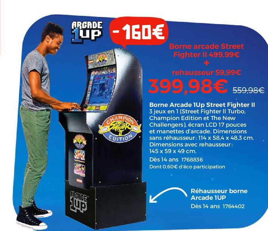borne arcade 1up street fighter II
