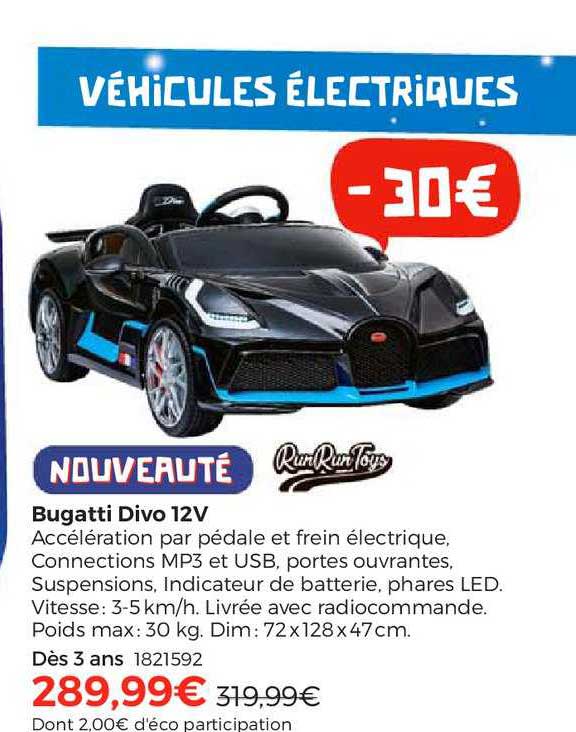 bugatti divo 12v run run toys