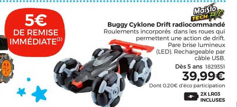 buggy cyklone drift radiocommandé maisto tech rc