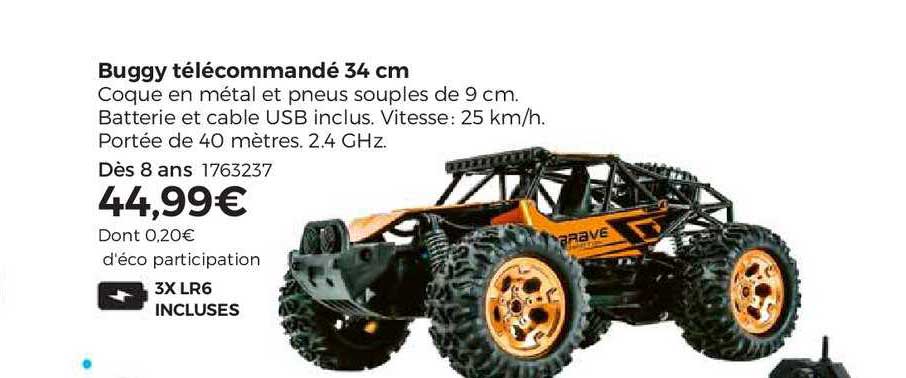 buggy télécommandé 34 cm