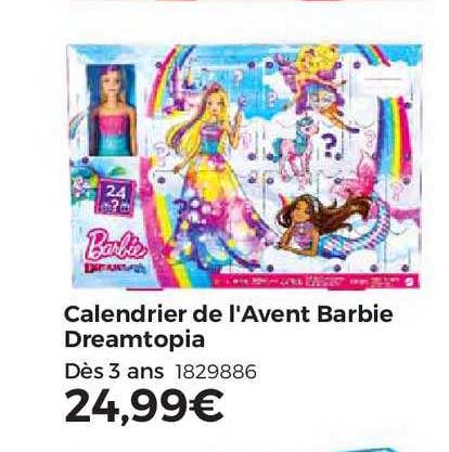 calendrier de l'avent barbie dreamtopia