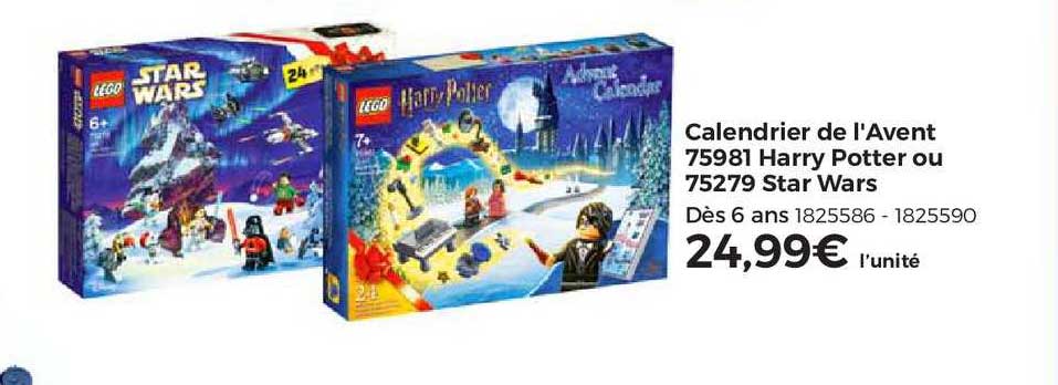 calendrier de l'avent harry potter ou star wars